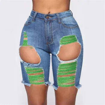 Vânzare fierbinte de vară femeie pantaloni scurți de blugi la modă rupt skinny denim pantaloni scurți sexy slim pantaloni scurți S-3XL picătură de transport maritim 2020 new sosire