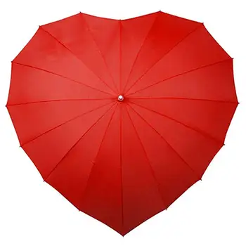 Vânzare fierbinte Dragoste Inima Umbrelă Roșie în formă de Inimă Roșie Nunta Soare, Umbrelă de Ploaie