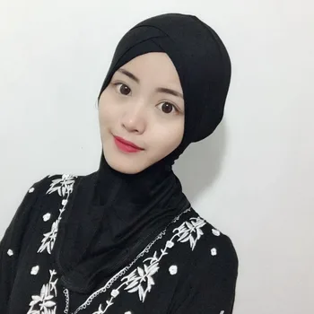 Văl musulman Amazon Patru Straturi de Cruce Ninja Interior Hijab Eșarfe, Bottom Capace Modal de Înaltă Calitate turban