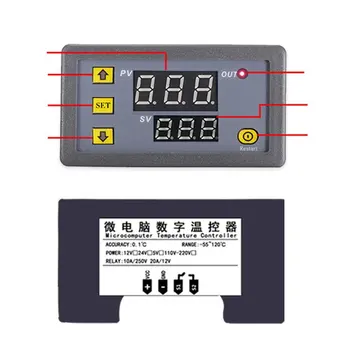 W3230 Controler de Temperatura Termostat Dual LED Digital Regulator de Temperatură Detector de Temperatură Contor de Căldură a Răcitorului de