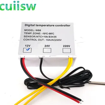 W88 12V/220V 10A Digital cu LED-uri Controler de Temperatura Termostat de Control Comutator Senso