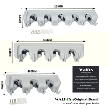 WALFOS Plastic Montat pe Perete Mop Suport Raft de Depozitare Cârligele Perie Broom Organizer Cuier Home Accesorii Baie