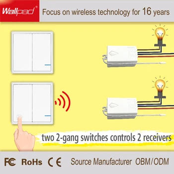 Wallpad Wireless Lumini Comutator Kit de Cabluri Nu Crea Rapid sau Relcate On/Off Switch-uri pentru Luminile Lămpilor Fanii Aparate