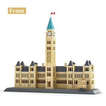 WANGE 608Pcs Arhitectura de renume Mondial de Blocuri de Construcție Clădirea Parlamentului Canadian Model Cărămizi de Construcție pentru Copii Jucarii Cadou