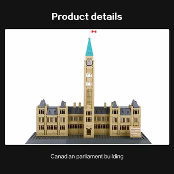 WANGE 608Pcs Arhitectura de renume Mondial de Blocuri de Construcție Clădirea Parlamentului Canadian Model Cărămizi de Construcție pentru Copii Jucarii Cadou