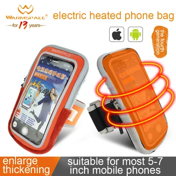 WARMSPACE electrice incalzite telefon mobil geanta multifunctionala antigel caz cu o funie de călătorie în aer liber în timpul iernii