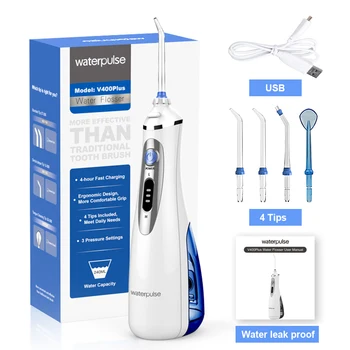 Waterpulse V400plus 3 Moduri de Irigator Oral Portabil Dentare Apă ața dentară USB Reîncărcabilă Electrice cu Jet de Dinți de Curățare Mașină
