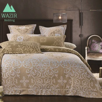 WAZIR Palat de Lux în Stil de Mare Clasa bej Set de lenjerie de Pat Duvet Cover set Pernă mângâietor seturi de lenjerie de pat lenjerie de pat lenjerie de pat