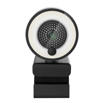 Webcam Live Streaming Video 2K HD Conferință Camera Web cu Microfon Inel de Lumina pentru Calculator de uz Casnic Piese de Siguranță