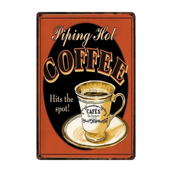 [ WellCraft ] Magazin de Cafea Meniu de Cafea Casă de Metal Semn Postere de arta Vintage Pictură Murală Personalizate Decor WW6