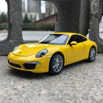 Welly 1:24 Porsche 911 CARRERA S galben aliaj model de masina turnat mașină de jucărie de colecție cadou non-telecomanda tip de transport de jucărie