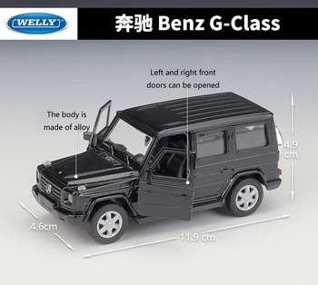 Welly Diecast 1:36 de Mare Simulator Benz G-Class Trage Înapoi Mașină SUV Off-Road Model de Masina Aliaj Metalic Mașină de Jucărie Pentru Copii Cadou de Colectie