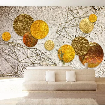 Wellyu cerc de Aur constituie minimalist modern de fundal de perete personalizate pictura murala mare tapet papel de parede para quarto