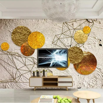 Wellyu cerc de Aur constituie minimalist modern de fundal de perete personalizate pictura murala mare tapet papel de parede para quarto