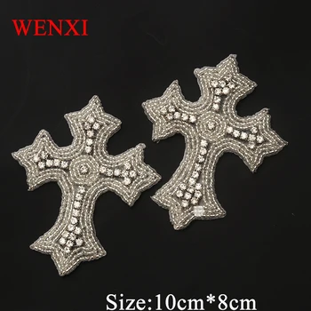 WENXI 20CS en-Gros de Moda Remediere rapidă Cusut Frumos Cristal de Argint Stras Aplicatiile Pentru Nunta Mireasa WX916
