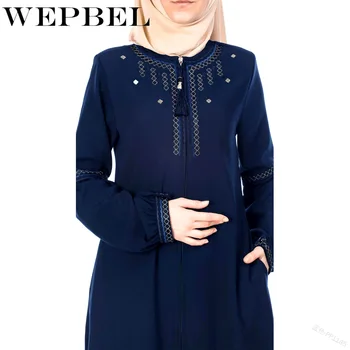WEPBEL Slim Complet Maneca Rochii de Partid Musulmane Femeile Musulmane Rochie Caftan Abaya Caftan Islamic Abaya Partid Musulman Îmbrăcăminte