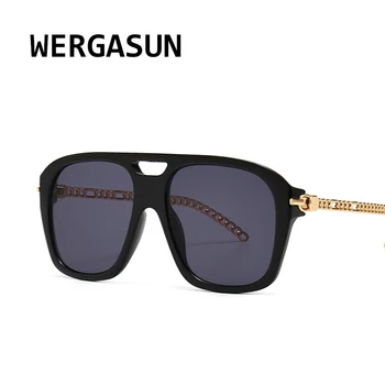 WERGASUN Pătrat Bărbați ochelari de Soare Vintage de Designer de Brand Shades ochelari de Soare Pentru Femei Ochelari de lentes de sol hombre