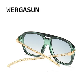 WERGASUN Pătrat Bărbați ochelari de Soare Vintage de Designer de Brand Shades ochelari de Soare Pentru Femei Ochelari de lentes de sol hombre