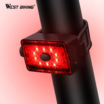 WEST BIKE Biciclete de Lumină Led-uri de Biciclete Coada Lumina din Spate Avertizare de Siguranță Stop Pentru MTB Biciclete Rutier de Încărcare USB Flash Ciclism lumina