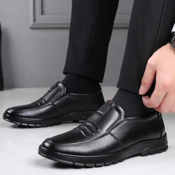 Whoholl Brand 2020 Pantofi de Piele de Brevet Bărbați Mocasini din Piele Moale Barbati Pantofi Casual 2020 Nou de sex Masculin Încălțăminte Maro Negru Slip-on