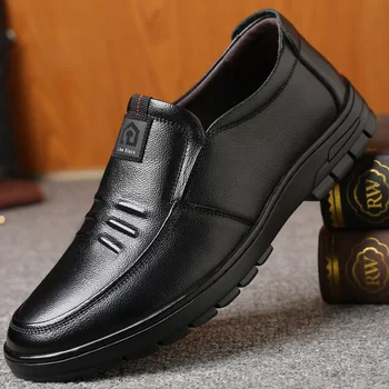 Whoholl Brand 2020 Pantofi de Piele de Brevet Bărbați Mocasini din Piele Moale Barbati Pantofi Casual 2020 Nou de sex Masculin Încălțăminte Maro Negru Slip-on