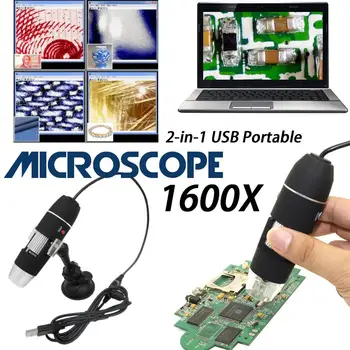 Wholesale1600X /1000X/500X Mega Pixeli 8 LED Digital USB Microscop Microscopio Lupa Electronice Stereo USB Endoscop cu Camera
