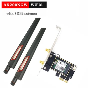 Wifi 6 PCI-e placa de Retea 2973Mbps 5G Dual Band 2.4 G 802.11 AX Bluetooth 5.1 Wireless Wifi6 PCI Express Antena Pentru Intel AX200