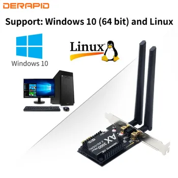 Wifi 6E Pentru Intel AX210 Dual Band 3000Mbps Bluetooth 5.2 PCIE Wireless Adapter 802.11 AX MU-MIMO WiFi Card de 6 2.4 G/5G/6Ghz Desktop