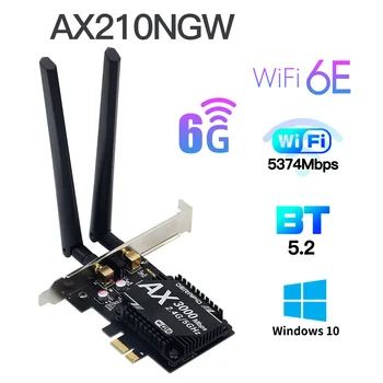 Wifi 6E Pentru Intel AX210 Dual Band 3000Mbps Bluetooth 5.2 PCIE Wireless Adapter 802.11 AX MU-MIMO WiFi Card de 6 2.4 G/5G/6Ghz Desktop