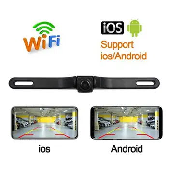 WIFI Camera de Rezervă de Parcare Kit-ul Auto Oglinda retrovizoare Monitor rezistent la apa Camera cu Vedere în Spate Pentru IPhone Pentru Android