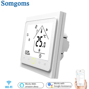 WiFi Smart Touch Termostat Controler de Temperatura pentru Apa/Incalzire in Pardoseala Electrica Apa/Gaz Cazan Tuya APP Control de la Distanță