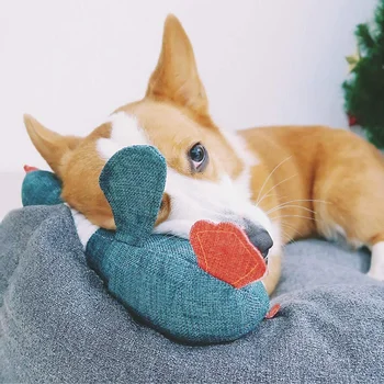 Wild Goose Câine Mestecați Jucării de Pluș Sunet Musca Rezistent la Produse pentru animale de Companie Jucărie pentru Câini de talie Mică Catelus Dentitie Formare Jucării pentru Câini