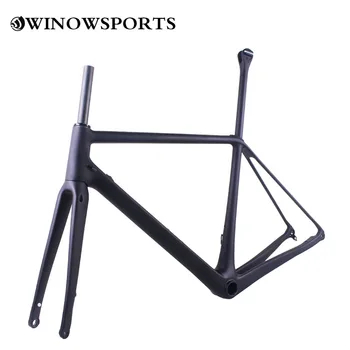 Winowsports vânzare Fierbinte surper lumina 700x28C 52 54 56 cm disc de frână negru mat, Carbon drum cadru bicicleta cadru din Carbon disc cadru