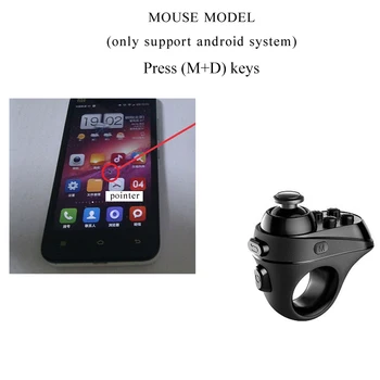 Wireless Bluetooth Degetul Controler de Joc se Ocupe de Adaptor de Mouse-ul de Gaming Mice Mause Gamer Pagini Funcția de Suport sistemul Android iOS