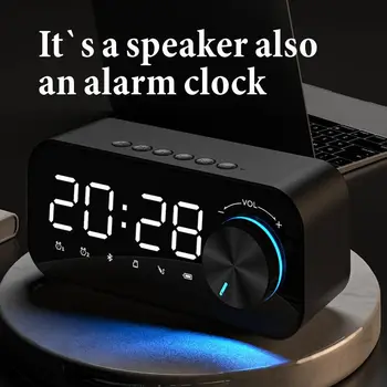 Wireless Bluetooth Speaker-Ceas cu Alarmă Oglindă Display Digital LED Subwoofer Music Player Radio Ceas cu Alarma Ceas de Masa Dropship