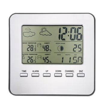 Wireless LCD Digital Termometru Higrometru Interior Exterior Stația Meteo Temperatura Umiditate Metru Ceas Deșteptător Zile
