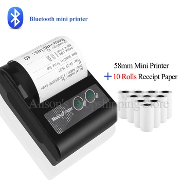 Wireless Mini 58mm Bluetooth 4.0 Printer Portabil Termică Primirea Facturii Printer Pentru Telefonul Mobil Android iOS Windows Buzunar Hârtie