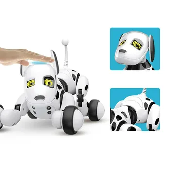 Wireless RC Câine Robot Vorbesc Inteligent Electronic pentru animale de Companie Jucării Educative Copii Inteligenti Cadou de Ziua Led-uri Interactive Cânte Dans