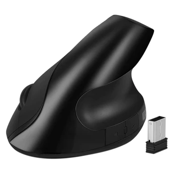 Wireless Verticale Mouse-ul, 2.4 G de Inalta Precizie Ergonomic mouse-urile Optice cu 3 DPI Reglabil 800/1200/ 1600 (Negru)