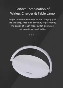 Wireless Încărcător Rapid Lampă De Masă Lumină De Noapte Suport De Telefon Pad Pentru IPhone Samsung Telefon Inteligent Lemnului Wireless Chager Bază