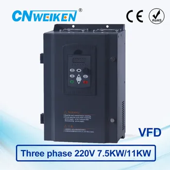WK600 Vector de Control convertizor de frecvență 7,5 kw/11kw trei faze 220V la Trei faze 220V frecvență variabilă invertor