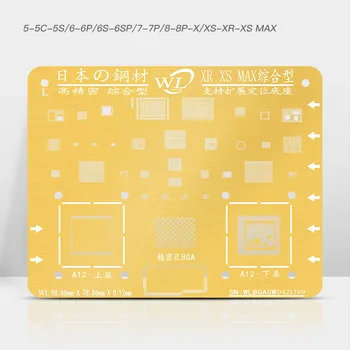 WL 0,12 mm Reballing Matrita de Aur BGA Reballing Matrita Pentru IP X XS MAX 8 8P 7 6 5 5S Reparații Tin Ochiuri de Lipire Șablon