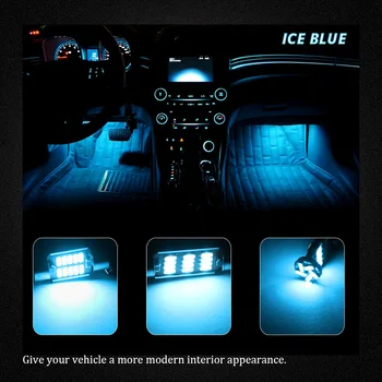 Wolflamp 12buc Super-Luminos LED-uri Albe Lumini Auto de Interior Pentru 2008-2016 Dodge Challenger Harta Lumină plafonieră inmatriculare Bec