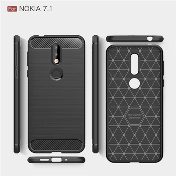 Wolfrule Pentru Nokia 7.1 Caz Complet Bara De Protecție Din Fibră De Carbon Caz Pentru Funda Nokia 7.1 Capac Pentru Nokia 7.1 2018 Telefon Caz Sac