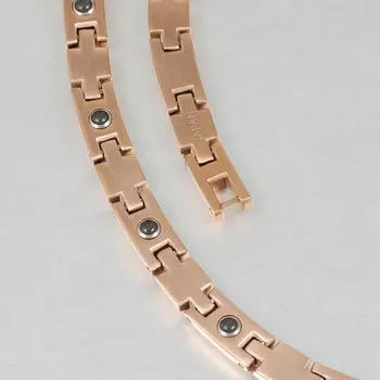 Wollet Bijuterii Titan Magnetic Colier pentru Barbati Femei a Crescut de Culoare de Aur AFA de Sănătate Piatră de Vindecare de Energie