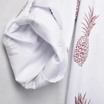 Womail Bluza Femei De Moda 2019 Ananas Imprimare Tricou Cu Maneci Lungi, Munca De Birou Cămașă Mâneci Lungi Buton Femme Bluza Tricou 819