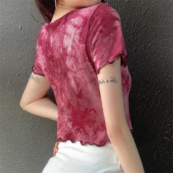 Womail tricou femei de Moda de vara din Bumbac T-Shirt Fluture de Imprimare de sex Feminin Streetwear Tricouri mulate Scurte Casual cu Maneci scurte, Topuri