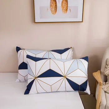 WOSTAR de Lux set de lenjerie de pat king size, textile de casa Microfibră de geometrie model quilt set de acoperire și față de pernă decor cameră