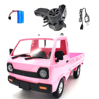 WPL D12 1/10 4WD Masina RC Simulare Derivă Camion Periat 260 motor Alpinism Auto cu LED-uri de Lumină Pe-road Camion Mașină de Jucărie Pentru Băieți Copii
