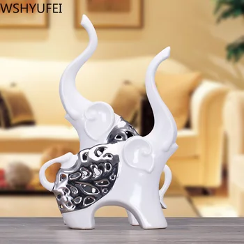 WSHYUFEI Moderne Ceramice, Figurine, animale Living Ornament de Birou Mobilier Acasă Meserii Decor de Nunta, Cadou de ziua